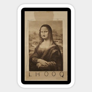 LHOOQ - Marcel Duchamp Sticker